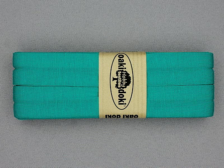 Oaki Doki Tricot biaisband - 20mm x 3 meter - turquoise blauw (123)