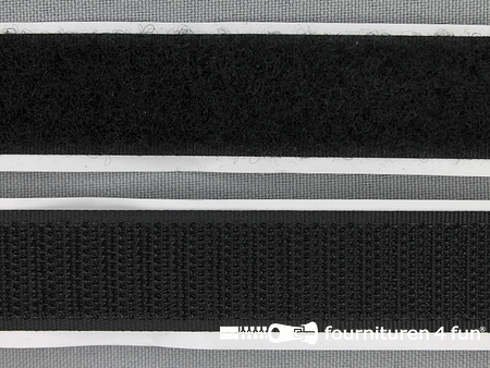 Plakklittenband 20mm plakbaar zwart