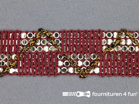 RESTANT Rol 8 meter party band 26mm bordeaux rood