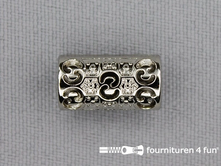 Koorduiteinde - kunststof - 15x8mm - zilver