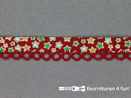 Deco biasband print 12mm kerst