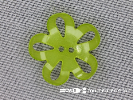 Bloemen knoop 25mm lime groen