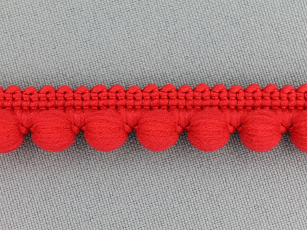 Bolletjesband 15mm rood