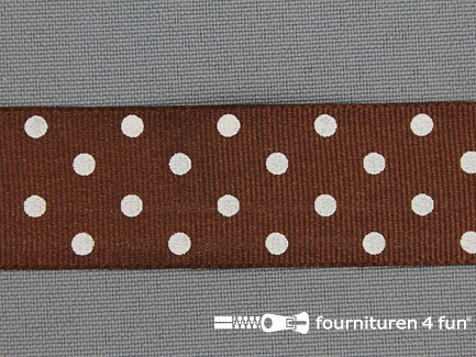 Bolletjes lint 24mm choco bruin