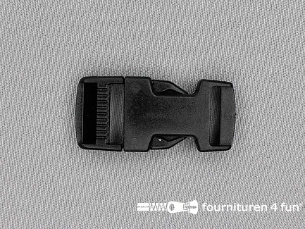 Parachute gesp - 20mm - zwart - heavy duty
