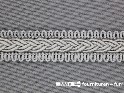 COUPON 20 meter Viscose galon 13mm licht grijs