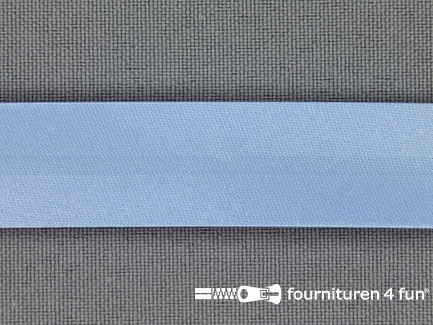 Rol 25 meter satijnen biasband 18mm licht blauw