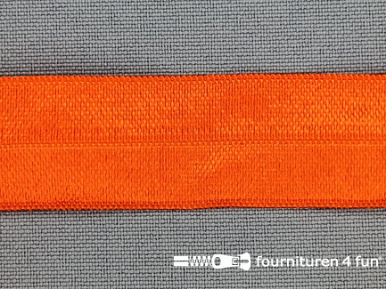 Rol 25 meter elastische biasband 20mm oranje