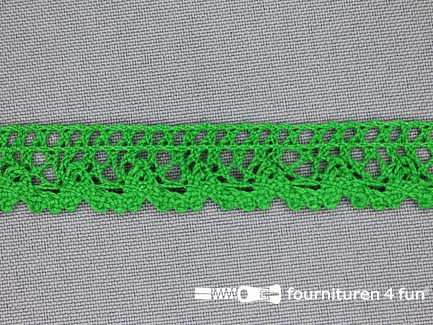 COUPON 10 meter Ibiza broderie 16mm gras groen