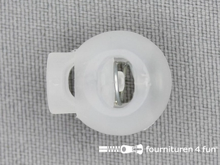 100 Stuks koordstopper - 18mm - bal - transparant melkwit