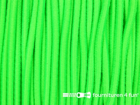5 meter elastisch koord 2mm neon groen