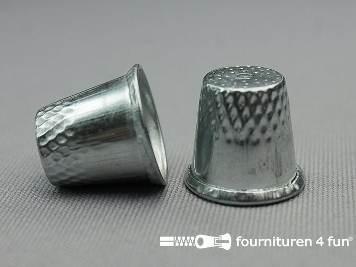 4 stuks vingerhoedje, metalen zilverachtige naai-vingerhoedje