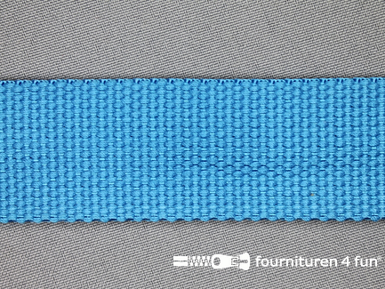 Rol 22 meter koppelriem band - extra stevig tassenband - 32mm - aqua blauw