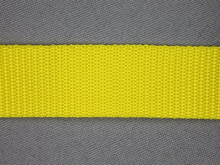 Rol 30 meter parachute band 25mm geel