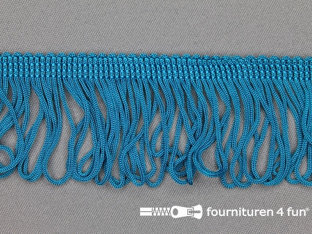 Charleston franje - 45mm - aqua blauw