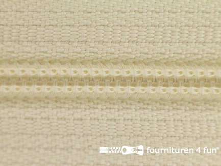 Niet deelbare nylon rits 3mm ecru