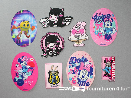 Collectie strijkapplicaties - 9 delige set - opstrijkbare patches