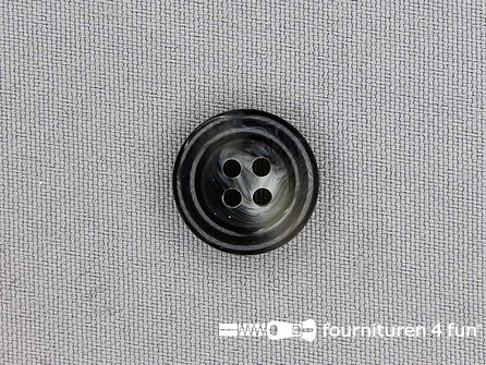Blazer knoop 18mm donker grijs