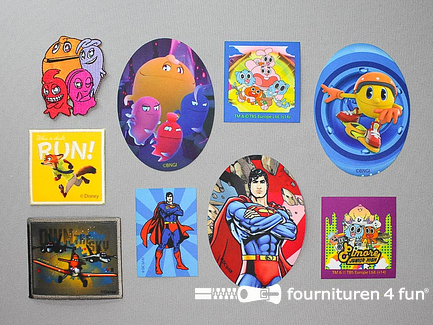 Collectie strijkapplicaties - 9 delige set - opstrijkbare patches