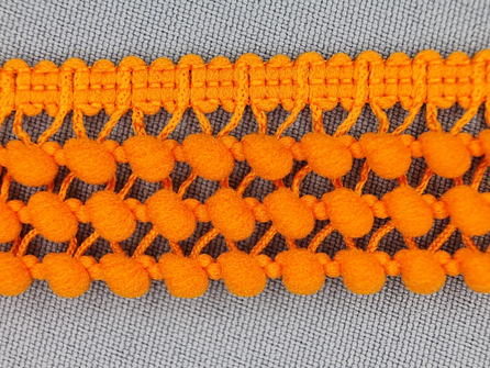 Mini bolletjesband 24mm oranje
