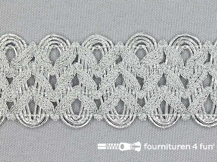 COUPON 3,85 meter zilver band 35mm 