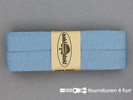Oaki Doki Tricot biaisband - 20mm x 3 meter - hemels blauw (103)