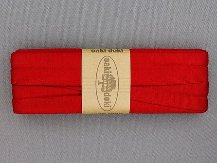 Oaki Doki Tricot biaisband - 20mm x 3 meter - rood (620)