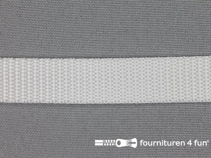 Rol 30 meter parachute band - 15mm - wit