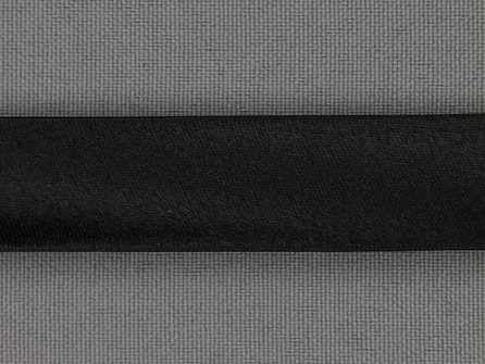 Satijnen biasband 18mm zwart