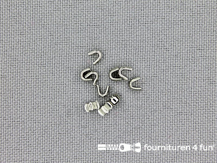 Rits eindstops - zilver - 4mm YKK - 10 stuks