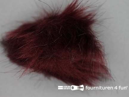 Bont pompon 8cm donker bordeaux rood