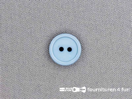 Kunststof knoop 15mm licht jeans blauw