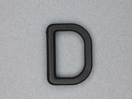 D-ring 30mm kunststof zwart