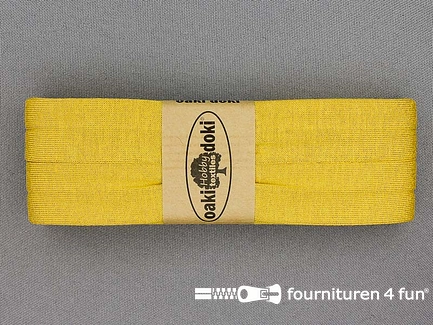 Oaki Doki Tricot biaisband - 20mm x 3 meter - oker geel (032)