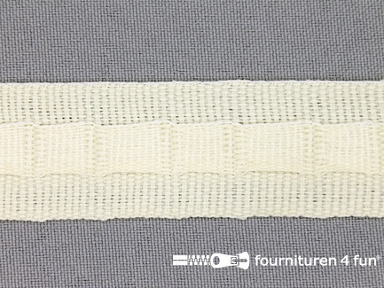 Rol 50 meter plooiband - 25mm - ecru