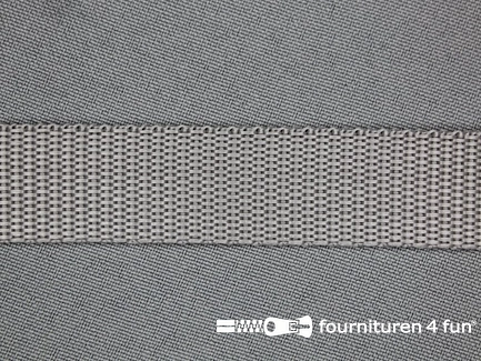 Rol 30 meter parachute band - 20mm - grijs