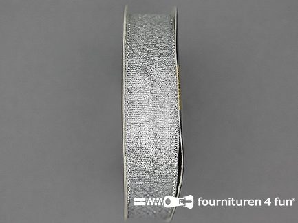 Rol 25 meter zilver lint - 22mm
