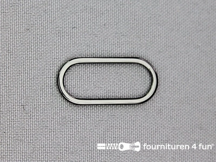 Schuifpassant - ovale ring - 26mm - glimmend zwart