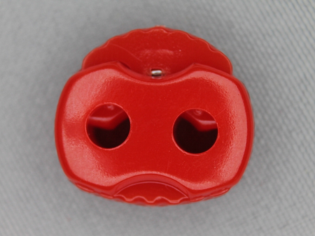 Koord stopper 22mm dubbel rood