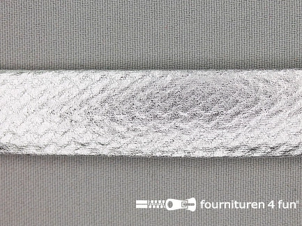 Metallic biasband 20mm zilver