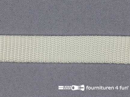 COUPON 12,8 meter (in meerdere losse stukken) Parachute band - 15mm - ecru