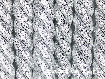 Metallic koord 9mm glans zilver