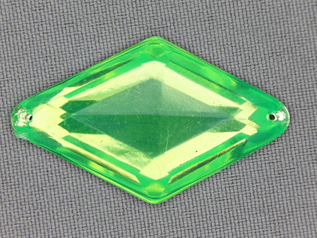 Strass steen 25x42mm ruit lime groen