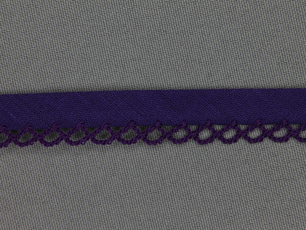 Deco biasband uni 12mm donker paars
