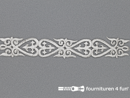 Barok applicatie 25x180mm zilver