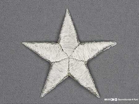 Zilver applicatie 60x60mm ster