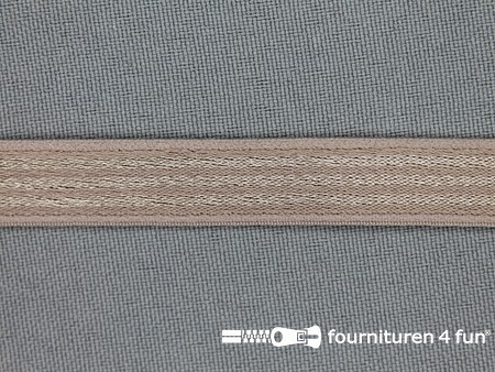 Schouderband elastiek 12mm zacht bruin