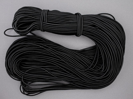 100 meter elastisch koord 2,5mm zwart