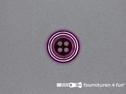 Clownsknoop - metallic - 28mm - cyclaam fuchsia