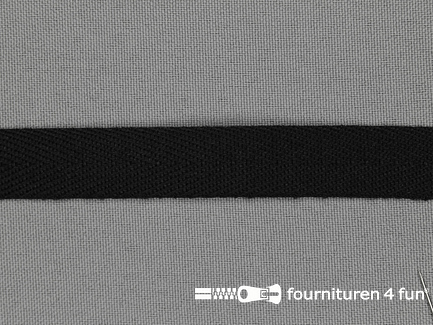 Rol 50 meter luxe keperband 15mm zwart